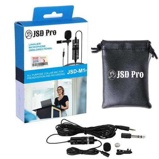 JSD PRO® - JSD-M1P Lavalier Microphone for Smarphone, Cameras & PC