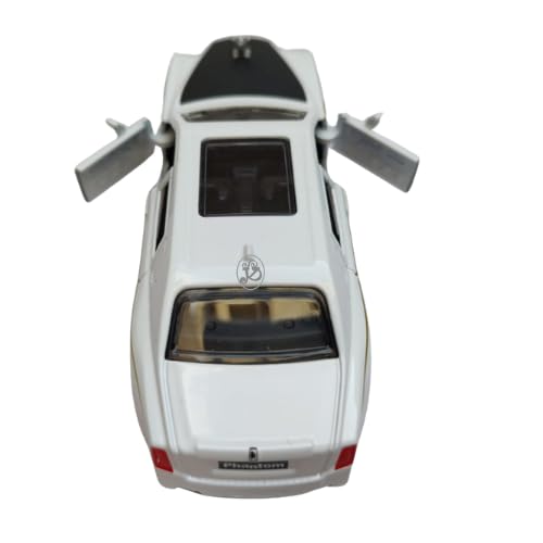 JSD PRO®- Rolls Royce -JSD-DC035SB-Premium Collection-Die Cast Model 1:32-Metal Toy Car with Openable Doors, Light & Sound with Storage Box (White)