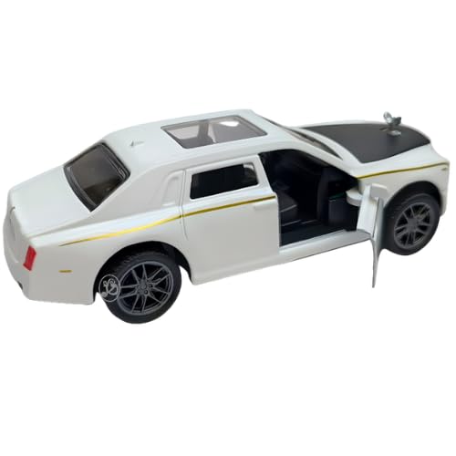 JSD PRO®- Rolls Royce -JSD-DC035SB-Premium Collection-Die Cast Model 1:32-Metal Toy Car with Openable Doors, Light & Sound with Storage Box (White)
