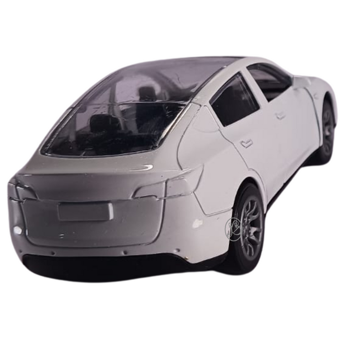 JSD PRO®- Tesla Model Y -JSD-DC093-Premium Collection-Die Cast Model 1:32-Metal Toy Car, Openable Doors, Light & Sound with Storage Box (White)