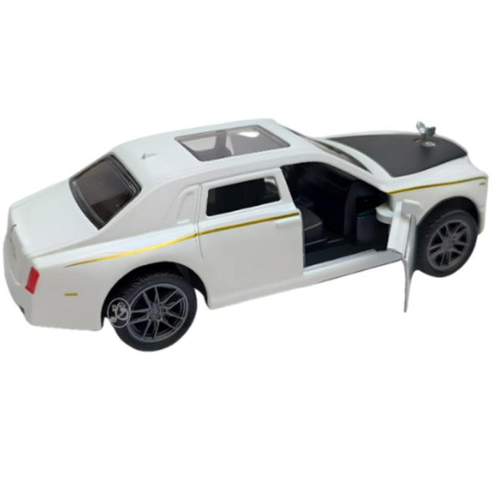 JSD PRO®- Rolls Royce Phantom -JSD-DC034-Premium Collection-Die Cast Model 1:32-Metal Toy Car with Openable Doors, Light & Sound (White)