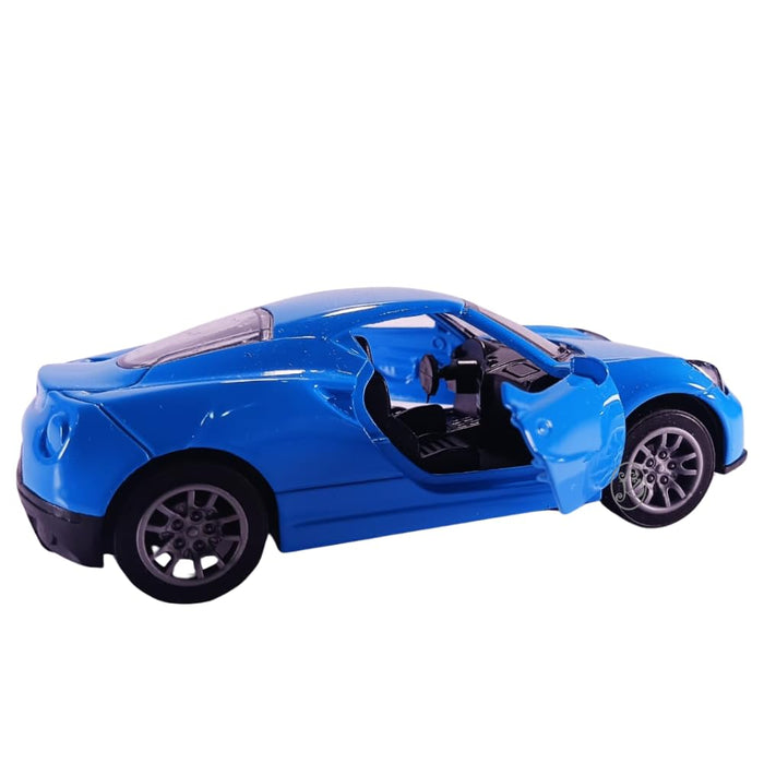 JSD PRO®- Alfa Romeo 4C -JSD-DC091-Premium Collection-Die Cast Model 1:32-Metal Toy Car with Openable Doors, Light & Sound with Storage Box (Blue)
