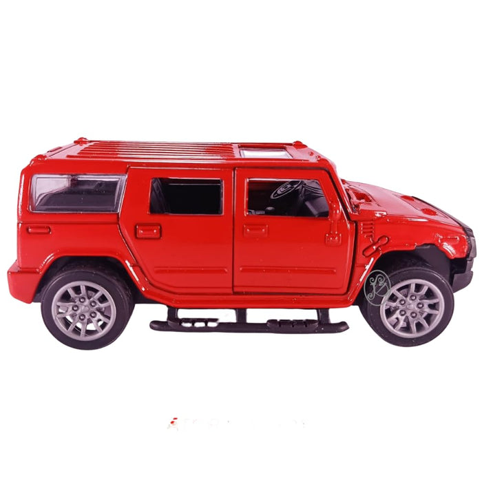 JSD PRO®- Hummer -JSD-DC085-Premium Collection-Die Cast Model 1:32-Metal Toy Car, Openable Doors with Storage Box (RED)