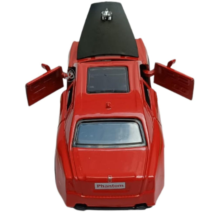 JSD PRO®- Rolls Royce Phantom -JSD-DC034-Premium Collection-Die Cast Model 1:32-Metal Toy Car with Openable Doors, Light & Sound with Storage Box (Red)