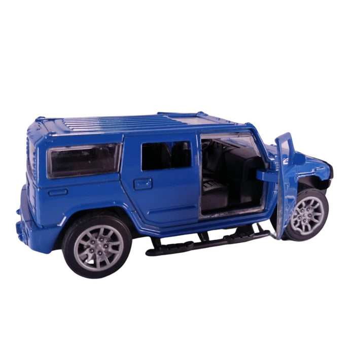 JSD PRO®- Hummer -JSD-DC087-Premium Collection-Die Cast Model 1:32-Metal Toy Car, Openable Doors with Storage Box (Blue)