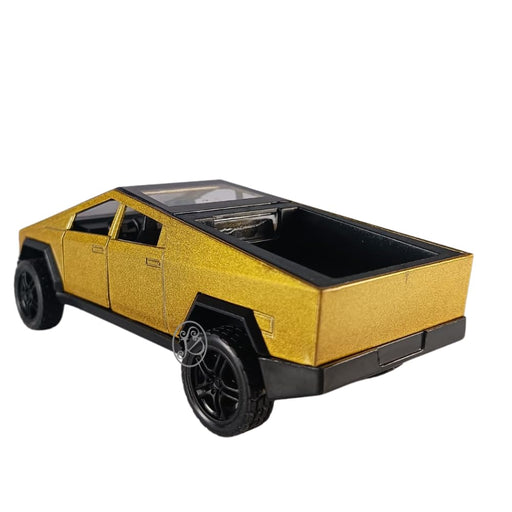 JSD PRO®- Tesla CYBERTRUCK -JSD-DC075-Premium Collection-Die Cast Model 1:32-Metal Toy Car with Openable Doors (Gold)
