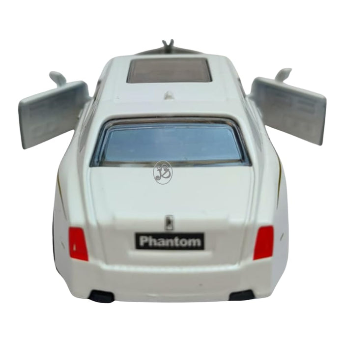JSD PRO®- Rolls Royce Phantom -JSD-DC034-Premium Collection-Die Cast Model 1:32-Metal Toy Car with Openable Doors, Light & Sound (White)