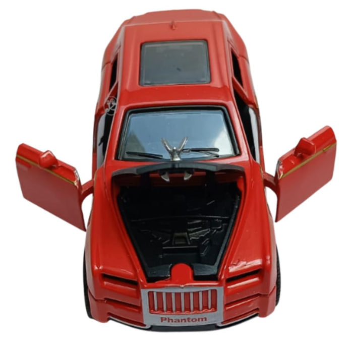 JSD PRO®- Rolls Royce Phantom -JSD-DC034-Premium Collection-Die Cast Model 1:32-Metal Toy Car with Openable Doors, Light & Sound with Storage Box (Red)