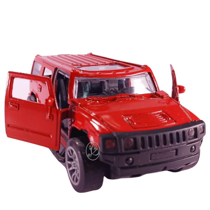 JSD PRO®- Hummer -JSD-DC085-Premium Collection-Die Cast Model 1:32-Metal Toy Car, Openable Doors with Storage Box (RED)