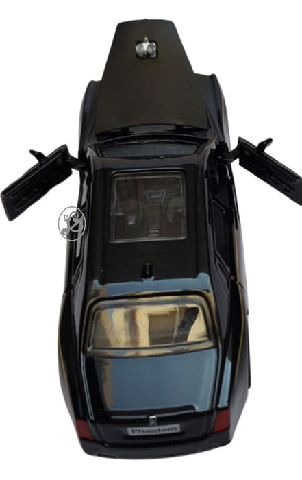 JSD PRO®- Rolls Royce Phantom -JSD-DC036-Premium Collection-Die Cast Model 1:32-Metal Toy Car with Openable Doors, Light & Sound (Black))