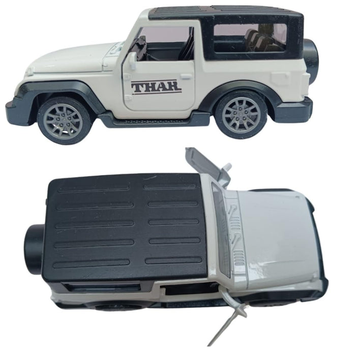 JSD PRO®-Thar -JSD-DC054-Premium Collection-Die Cast Model 1:32-Metal Toy Car with Openable Doors, Light & Sound (White)