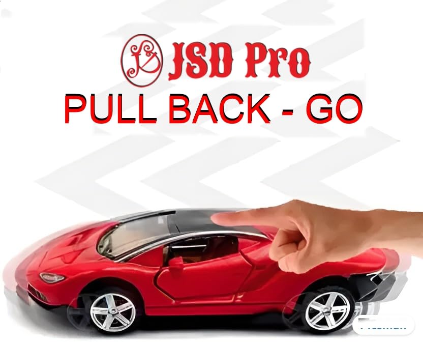 JSD PRO®- Lamborghini -JSD-DC001 -Premium Collection-Die Cast Model 1:32-Metal Toy Car with Storage Box (RED)