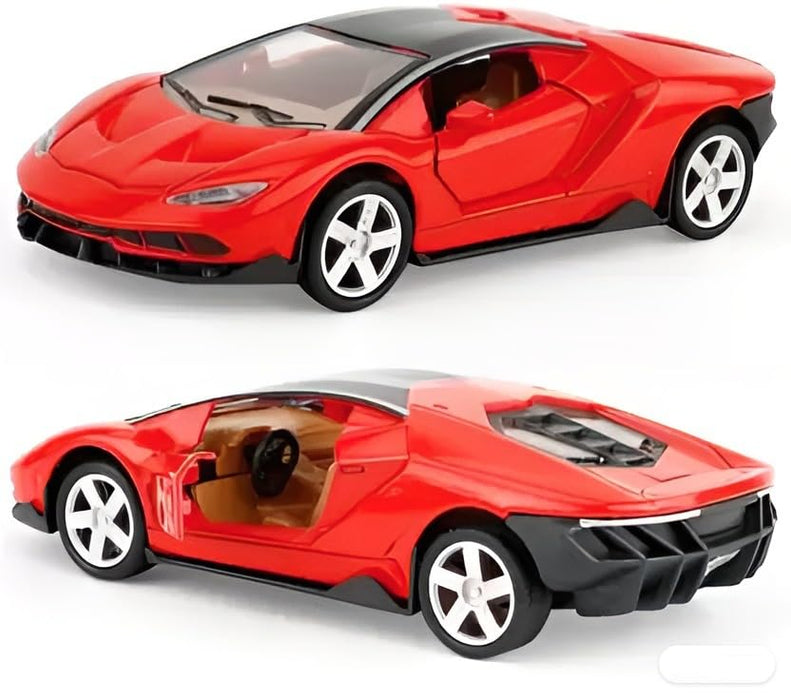 JSD PRO®- Lamborghini -JSD-DC001 -Premium Collection-Die Cast Model 1:32-Metal Toy Car with Storage Box (RED)