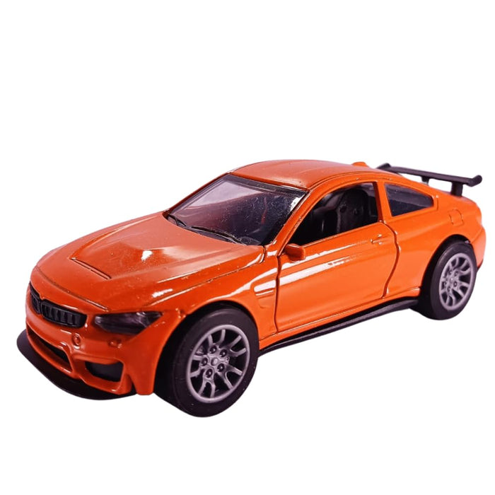 JSD PRO®- BMW M4 GTS-JSD-DC088-Premium Collection-Die Cast Model 1:32-Metal Toy Car with Openable Doors, Light & Sound (Orange)