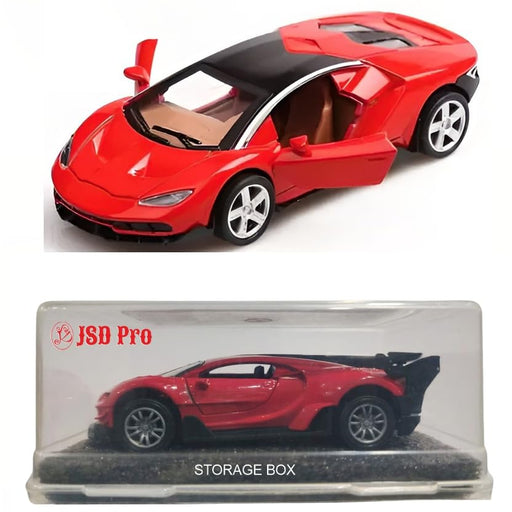JSD PRO®- Lamborghini -JSD-DC001 -Premium Collection-Die Cast Model 1:32-Metal Toy Car with Storage Box (RED)
