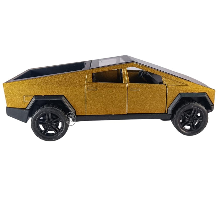 JSD PRO®- Tesla CYBERTRUCK -JSD-DC075-Premium Collection-Die Cast Model 1:32-Metal Toy Car with Openable Doors (Gold)