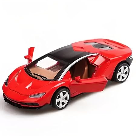 JSD PRO®- Lamborghini -JSD-DC001 -Premium Collection-Die Cast Model 1:32-Metal Toy Car with Storage Box (RED)