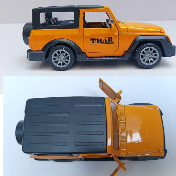 JSD PRO®- Thar -JSD-DC048SB-Premium Collection-Die Cast Model 1:32-Metal Toy Car with Openable Doors, Light & Sound with Storage Box (Orange)