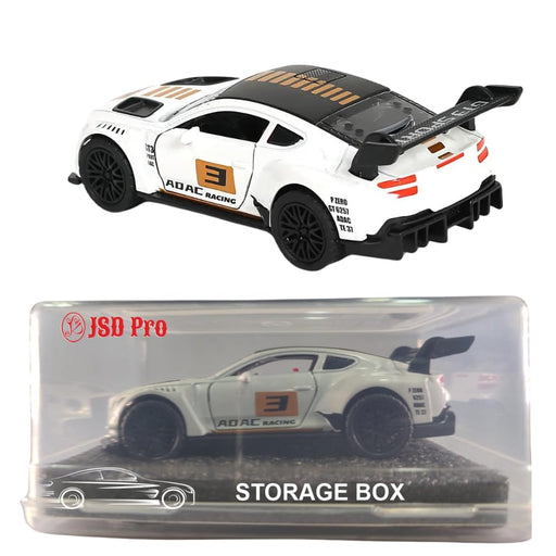 JSD PRO®- Bentley GT3-White-JSD-DC028 -Premium Collection-Die Cast Model 1:32-Metal Toy Car with Storage Box (White)