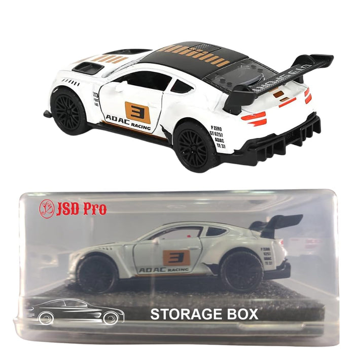 JSD PRO®- Bentley GT3-White-JSD-DC028 -Premium Collection-Die Cast Model 1:32-Metal Toy Car with Storage Box (White)