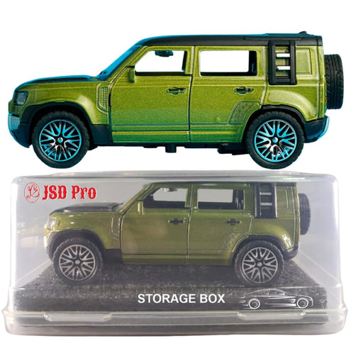 JSD PRO®- Defender- Green -JSD-DC012 -Premium Collection-Die Cast Model 1:32-Metal Toy Car with Storage Box (Green)