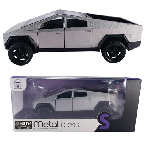 Click to open expanded view JSD PRO®- Tesla CYBERTRUCK -JSD-DC076-Premium Collection-Die Cast Model 1:32-Metal Toy Car with Openable Doors (Silver)