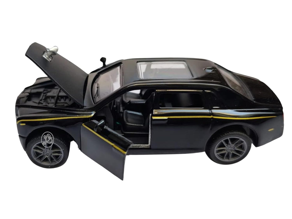 JSD PRO®- Rolls Royce Phantom -JSD-DC036-Premium Collection-Die Cast Model 1:32-Metal Toy Car with Openable Doors, Light & Sound (Black))