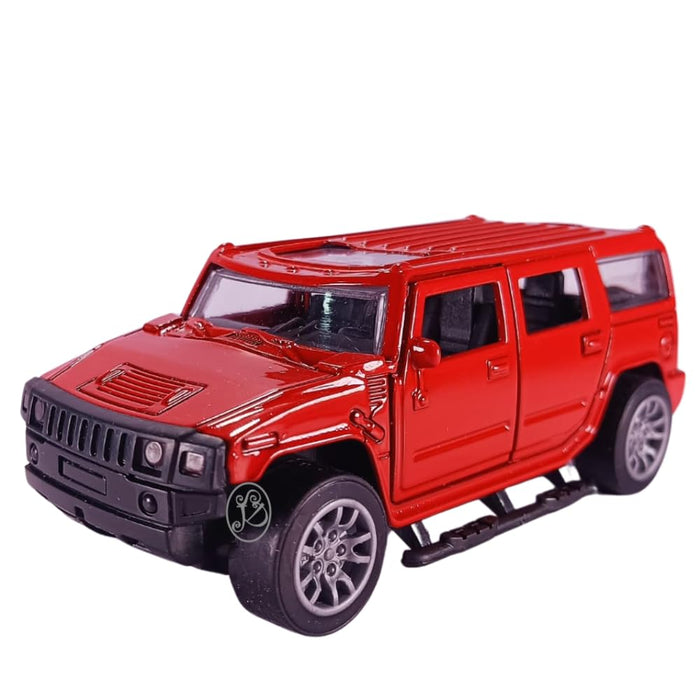 JSD PRO®- Hummer -JSD-DC085-Premium Collection-Die Cast Model 1:32-Metal Toy Car, Openable Doors with Storage Box (RED)