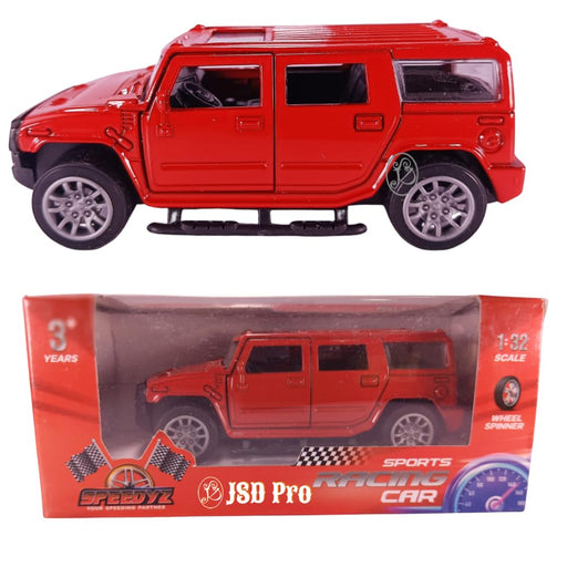JSD PRO®- Hummer -JSD-DC084-Premium Collection-Die Cast Model 1:32-Metal Toy Car with Openable Doors (RED)