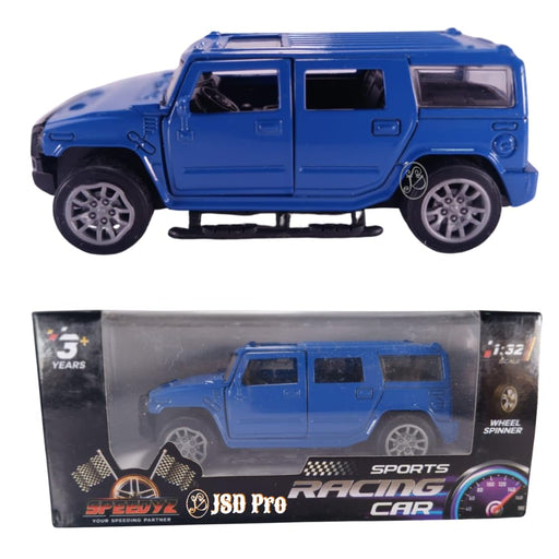 JSD PRO®- Hummer -JSD-DC086-Premium Collection-Die Cast Model 1:32-Metal Toy Car with Openable Doors (Blue)