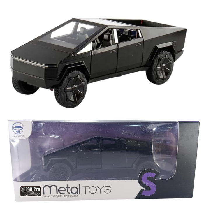 JSD PRO®- Tesla CYBERTRUCK -JSD-DC079-Premium Collection-Die Cast Model 1:32-Metal Toy Car with Openable Doors (Black)