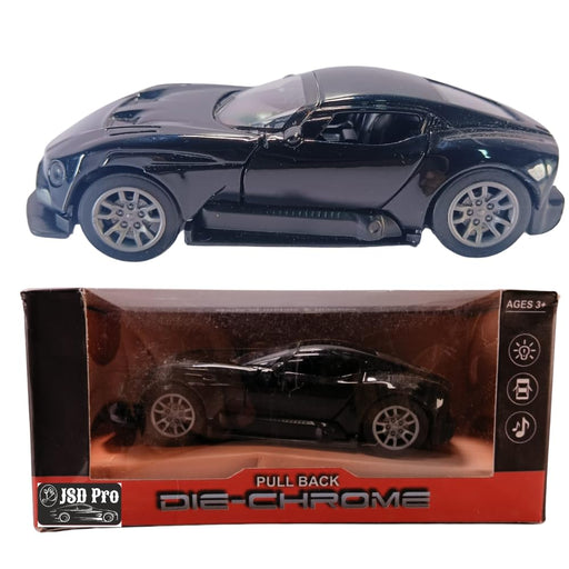 JSD PRO®- Aston Martin Vulcan -JSD-DC096-Premium Collection-Die Cast Model 1:32-Metal Toy Car with Openable Doors, Light & Sound (Black)