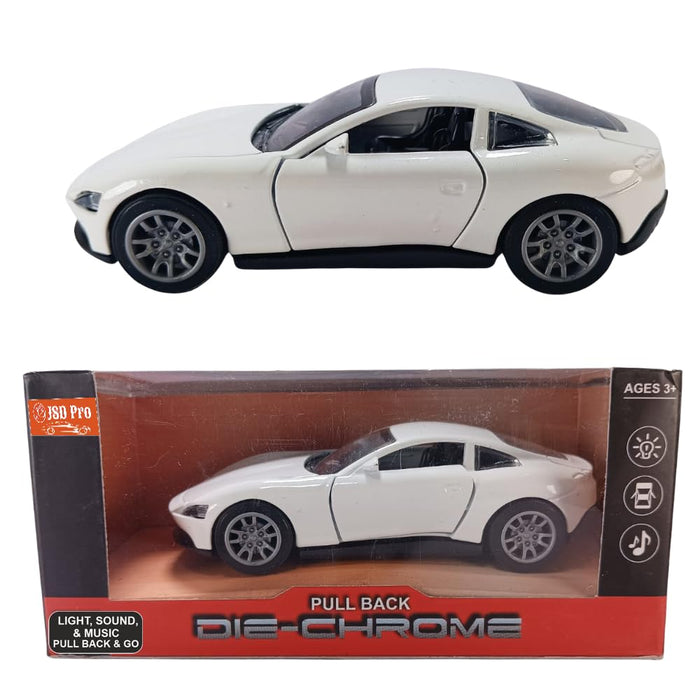 JSD PRO®- Lamborghini -JSD-DC068-Premium Collection-Die Cast Model 1:32-Metal Toy Car with Openable Doors, Light & Sound (White)