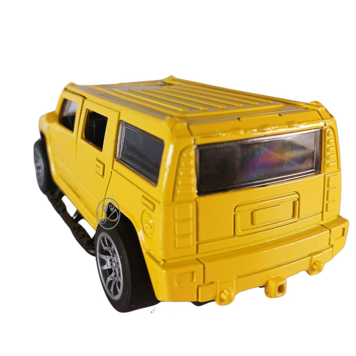 JSD PRO®- Hummer -JSD-DC073-Premium Collection-Die Cast Model 1:32-Metal Toy Car with Openable Doors (Yellow)