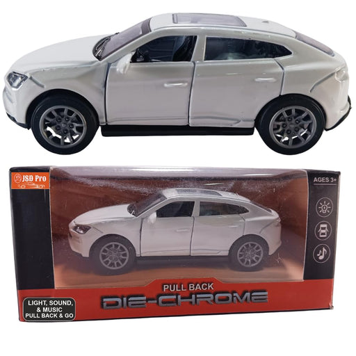 JSD PRO®- Lamborghini URUS-JSD-DC067-Premium Collection-Die Cast Model 1:32-Metal Toy Car with Openable Doors, Light & Sound (White)