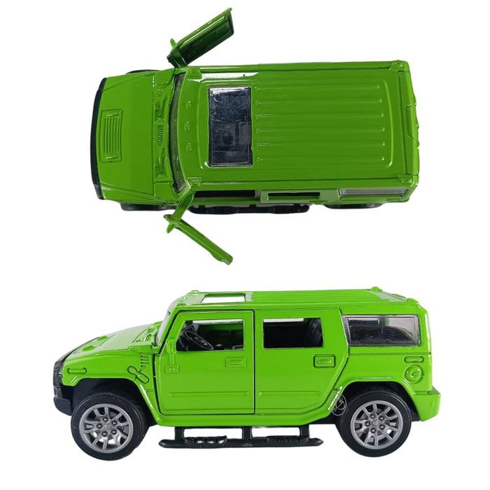 JSD PRO®- Hummer -JSD-DC082-Premium Collection-Die Cast Model 1:32-Metal Toy Car with Openable Doors (Green)