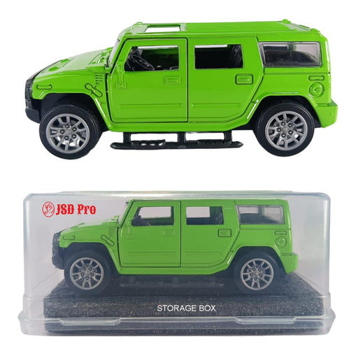 JSD PRO®- Hummer -JSD-DC083-Premium Collection-Die Cast Model 1:32-Metal Toy Car, Openable Doors with Storage Box (Green)