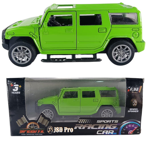 JSD PRO®- Hummer -JSD-DC082-Premium Collection-Die Cast Model 1:32-Metal Toy Car with Openable Doors (Green)