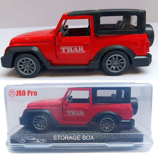 JSD PRO®-Thar-Red- JSD-DC046SB-Premium Collection-Die Cast Model 1:32-Metal Toy Car with Storage Box (Red)