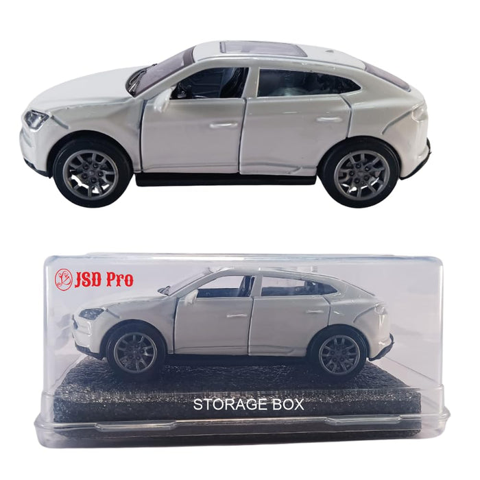 JSD PRO®- Lamborghini URUS-JSD-DC066-Premium Collection-Die Cast Model 1:32-Metal Toy Car with Openable Doors, Light & Sound with Storage Box (White
