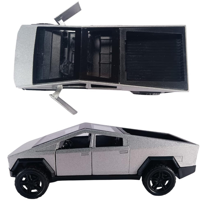 Click to open expanded view JSD PRO®- Tesla CYBERTRUCK -JSD-DC076-Premium Collection-Die Cast Model 1:32-Metal Toy Car with Openable Doors (Silver)