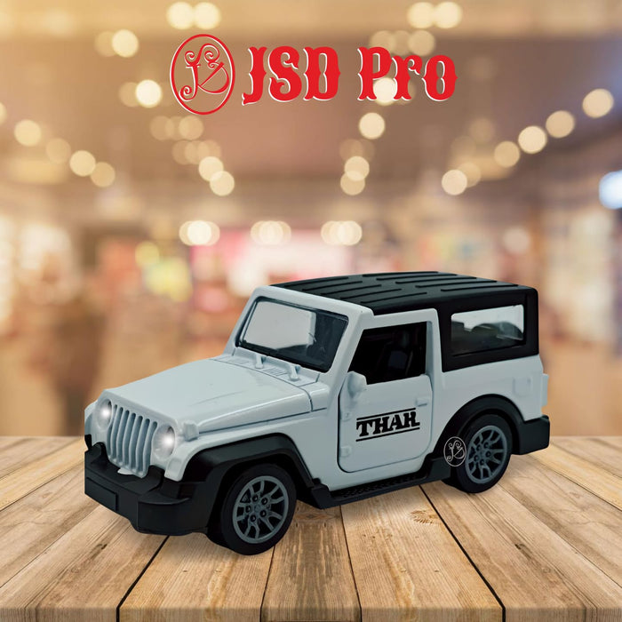 JSD PRO®-Thar-White- JSD-DC049SB-Premium Collection-Die Cast Model 1:32-Metal Toy Car with Storage Box (White)