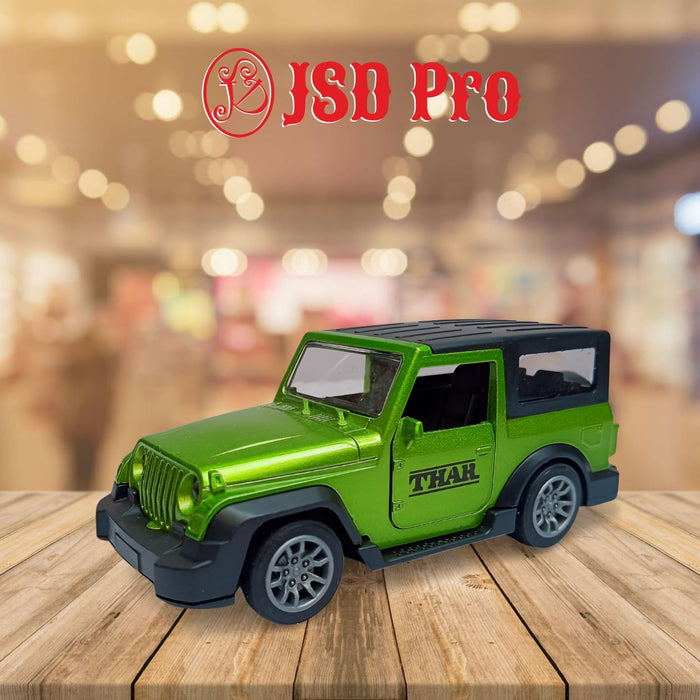 JSD PRO®-Thar -JSD-DC052-Premium Collection-Die Cast Model 1:32-Metal Toy Car with Openable Doors, Light & Sound (Mettalic Green)