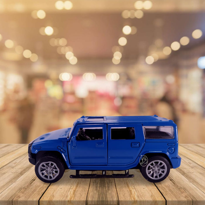 JSD PRO®- Hummer -JSD-DC087-Premium Collection-Die Cast Model 1:32-Metal Toy Car, Openable Doors with Storage Box (Blue)