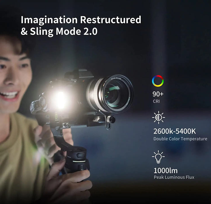ZHIYUN Weebill 3 Combo, Gimbal Stabilizer for DSLR and Mirrorless Camera, Nikon Sony Panasonic Canon Fujifilm BMPCC 6K, Extendable Sling Grip, Wrist Rest, Fill Light & Mic Integration, PD Fast Charge