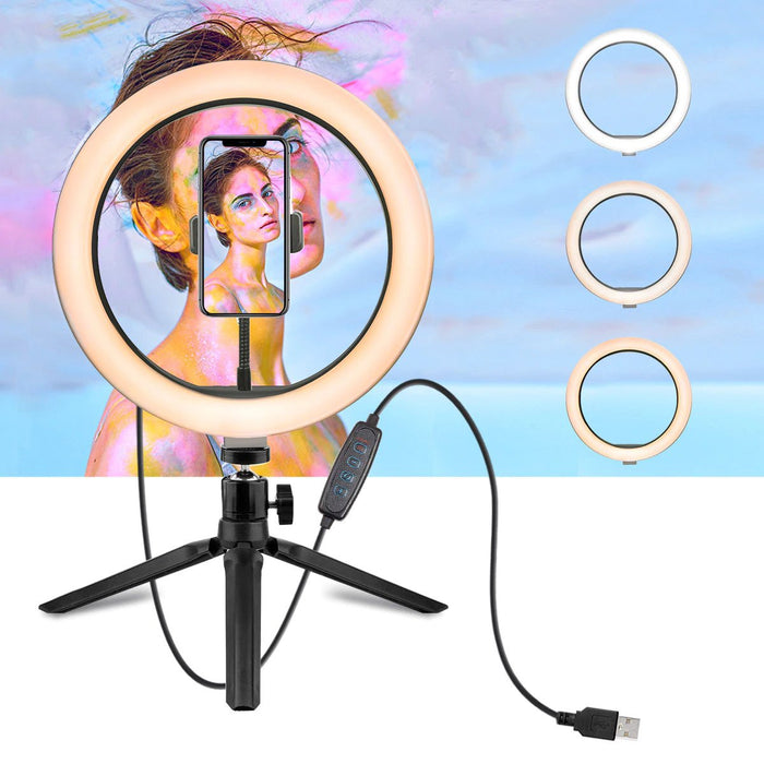 JSD Pro 10 inch Professional LED Ring Light for YouTube/Video Shoot/Makeup Shoot/Studio Shoots/Instagram Video Shoot etc.