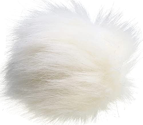 JSD-FR1w (White) Windshield Fur for Lavalier Microphones like Bo-ya M1 and other brands lapel, Collar Mics for Smartphone and Dslrs