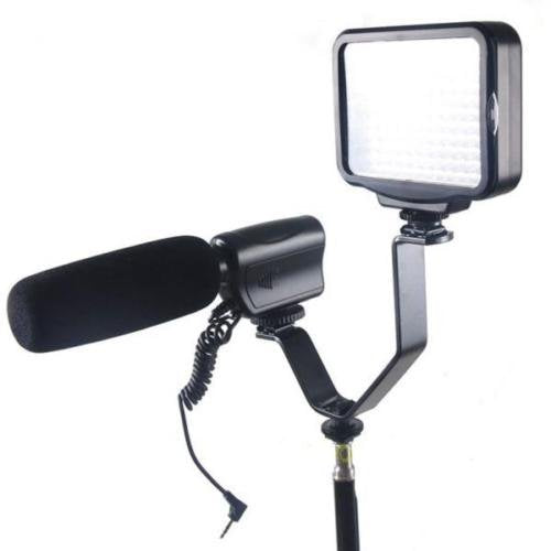 JSD Pro's V Shape Aluminum Hot Shoe Bracket for Flash and Other Accessories of DSLR