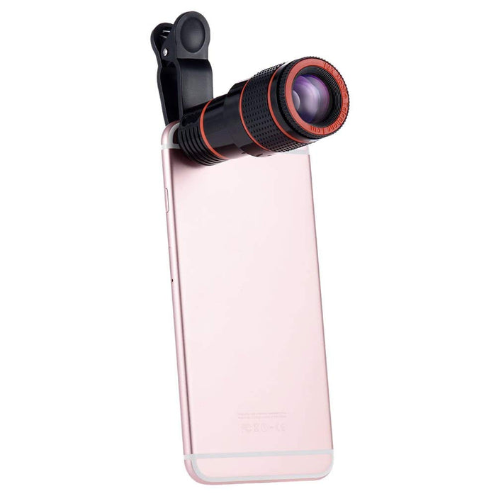 JSD PRO 12X Zoom Mobile Phone Clip-on Telescope Camera Lens for iPhone 6S 6 plus Samsung S7 S6 edge and other Smartphones