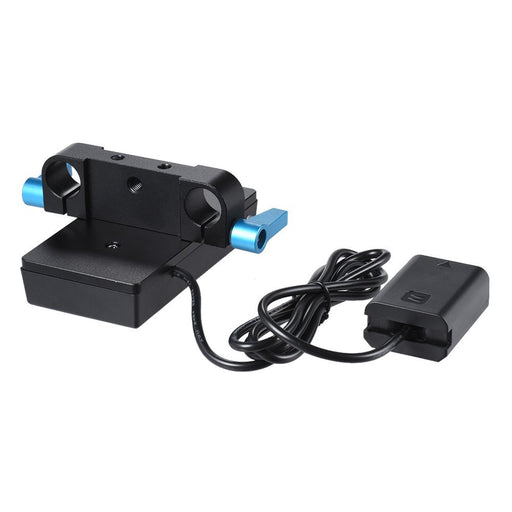 Andoer NP-F970 to NP-FW50 Battery Mount Adapter Plate with 15mm Rod Clamp for Sony